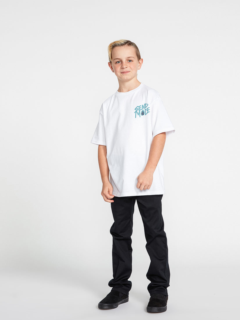 Big Boys Maddee Short Sleeve Tee - White (C3532232_WHT) [F]