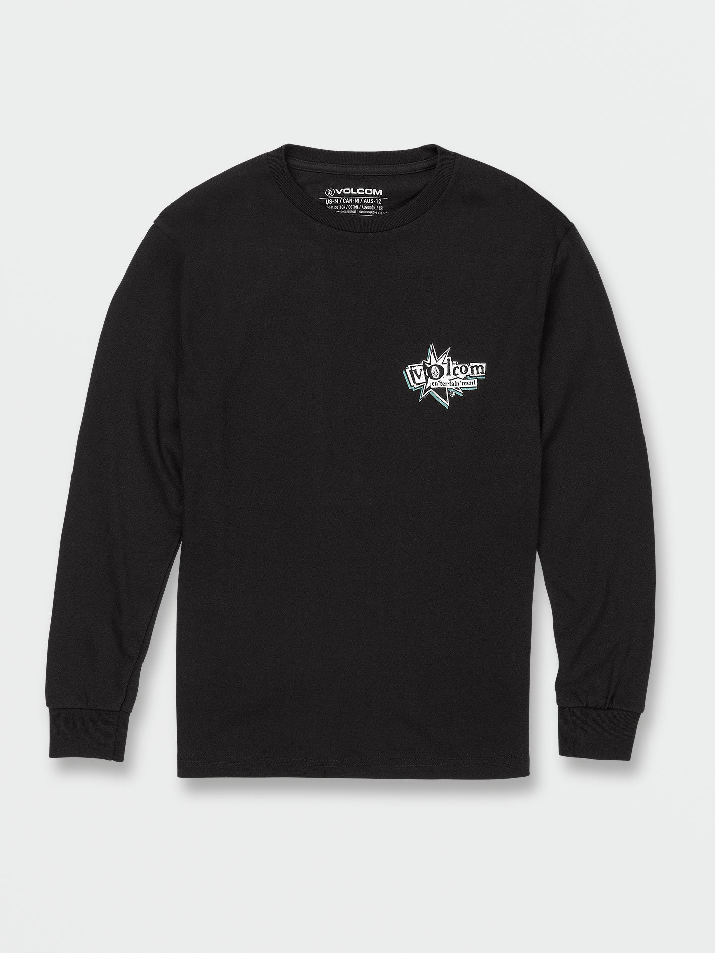 Big Boys Volcom Entertainment Long Playing Sleeve Tee - Black