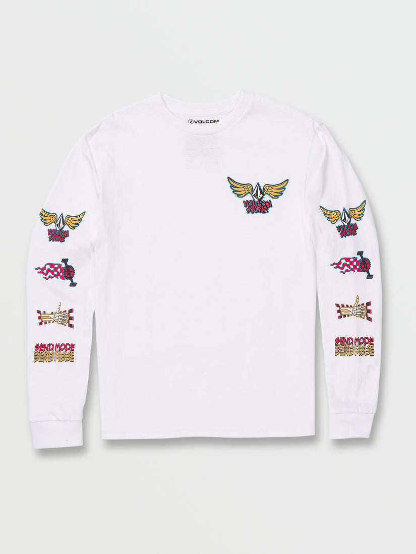 Big Boys Caiden Long Sleeve Tee - White (C3642230_WHT) [F]