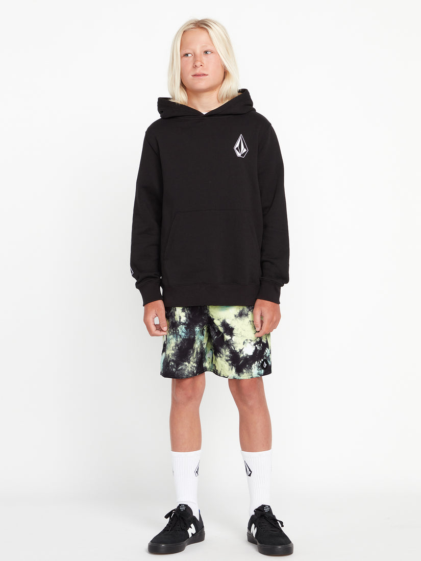 Big Boys Iconic Stone Pullover Hoodie - Black (C4132200_BLK) [54]