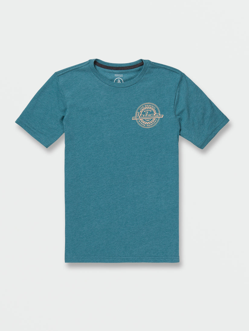 Big Boys Initial Short Sleeve Tee - Carribean Heather (C5712314_CAH) [F]