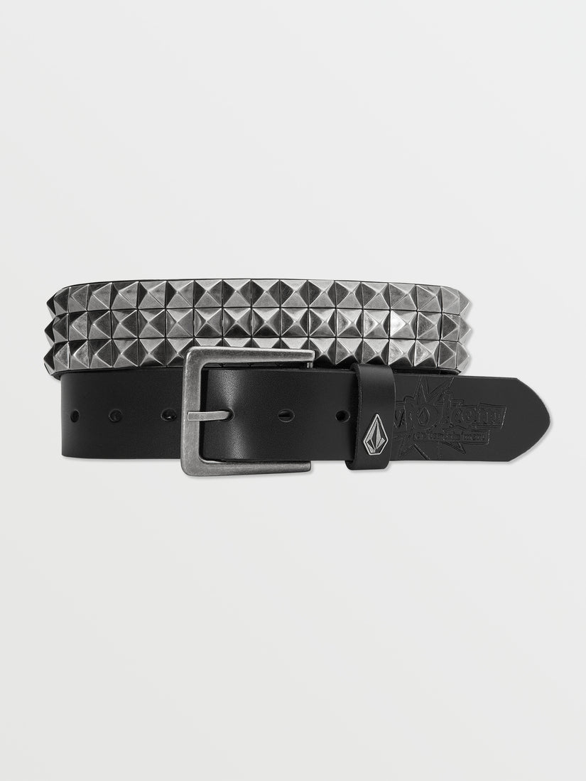 V ENT LEATHER BELT - BLACK (D5932300_BLK) [F]