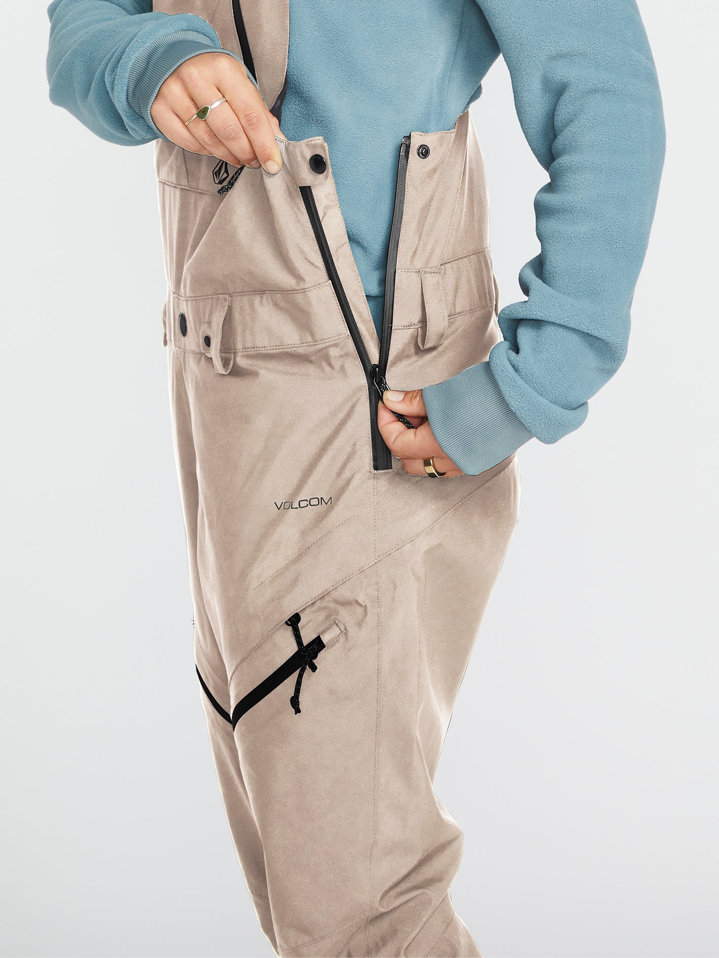 Womens Elm Stretch Gore-Tex Bib Overall - Sand