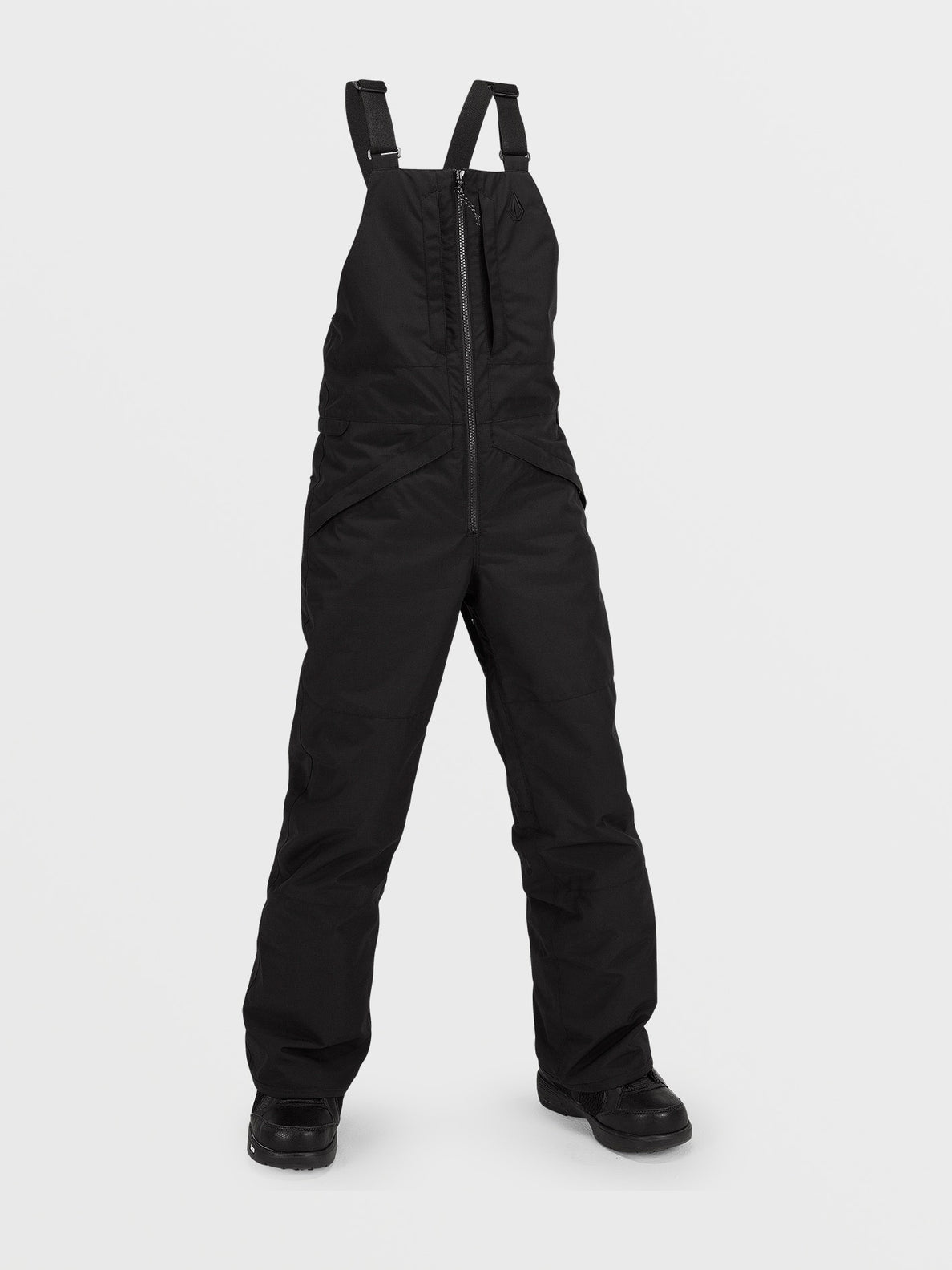 Slalom Youth Insulated Overall Bib Snow Pant - Size Medium, Black
