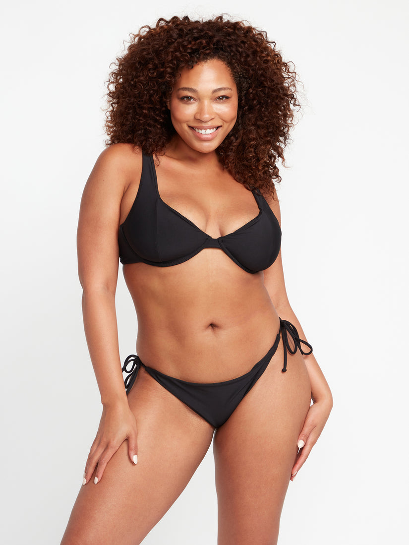 Simply Seamless Tie Side Bikini Top - Black (O2312300_BLK) [10]