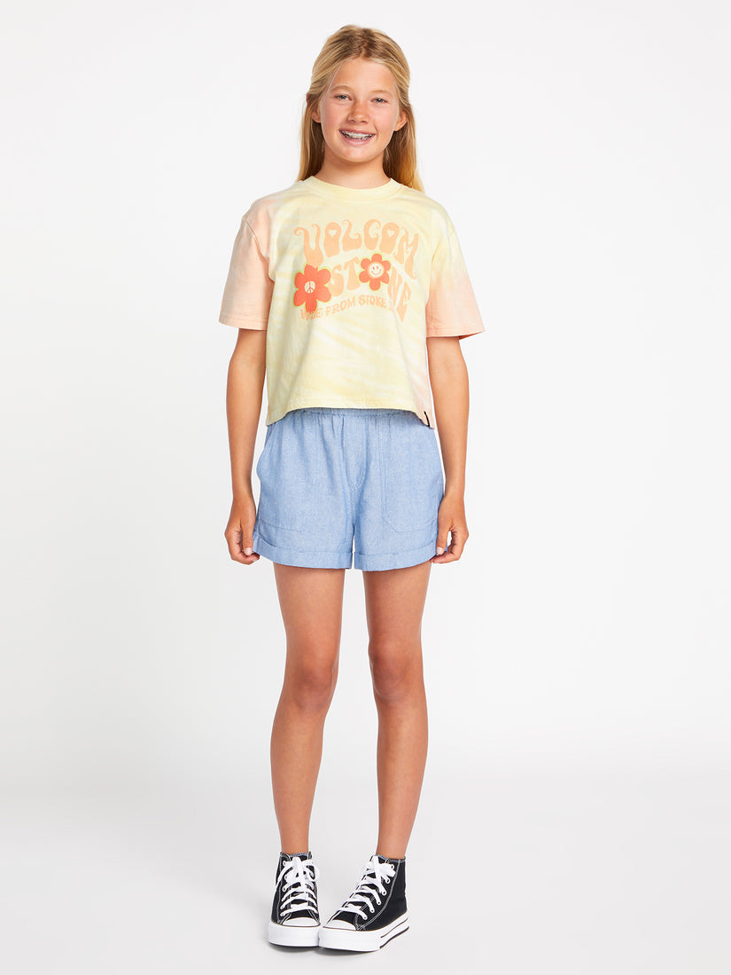 Girls Galactic Stone Short Sleeve Shirt - Citron (R0132201_CTR) [1]