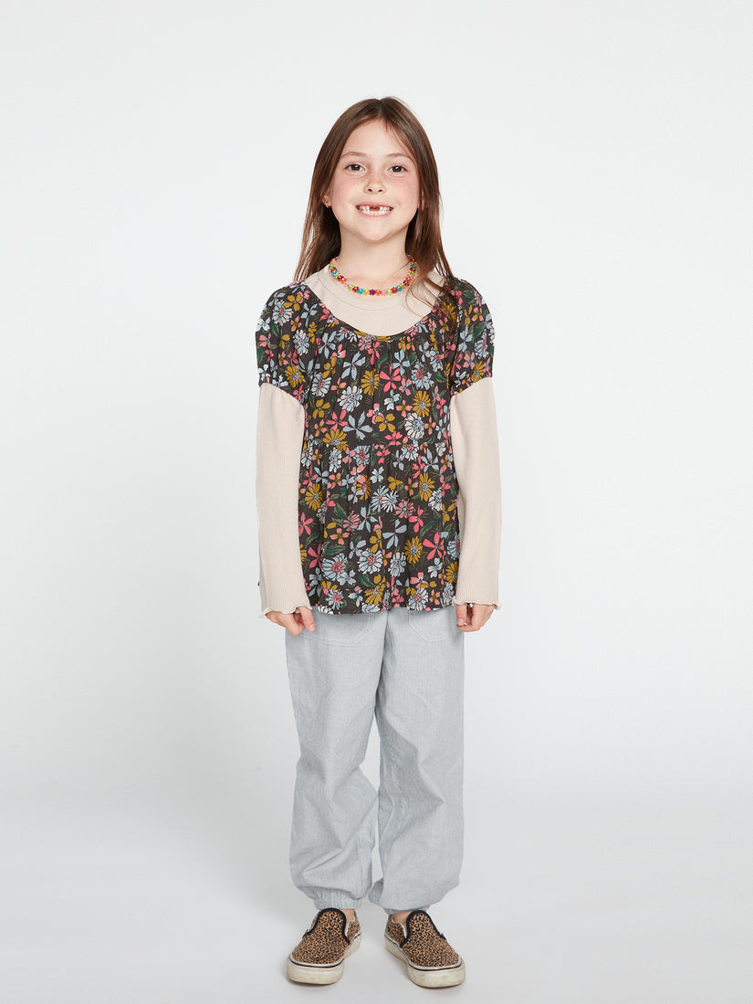 Girls Happy Dazee Short Sleeve Top - Espresso (R0432200_ESP) [2]