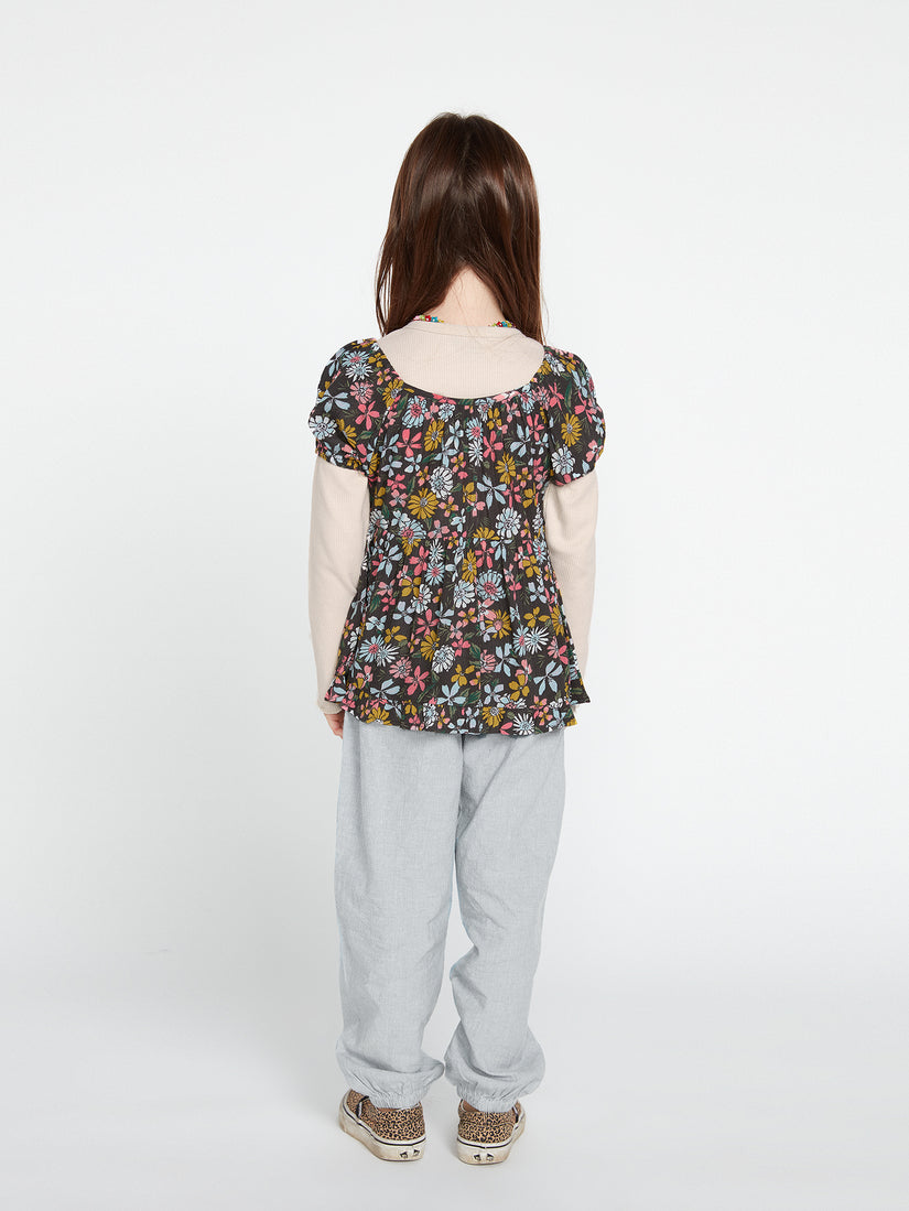 Girls Happy Dazee Short Sleeve Top - Espresso (R0432200_ESP) [3]