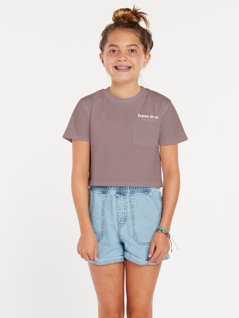 Girls Pocket Dial Tee - Raisin (R3522204_RSN) [F]