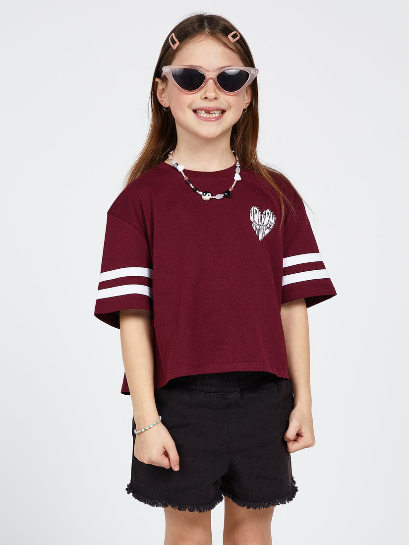 Girls Truly Stoked Short Sleeve Tee - Burgundy (R3542201_BUR) [1]