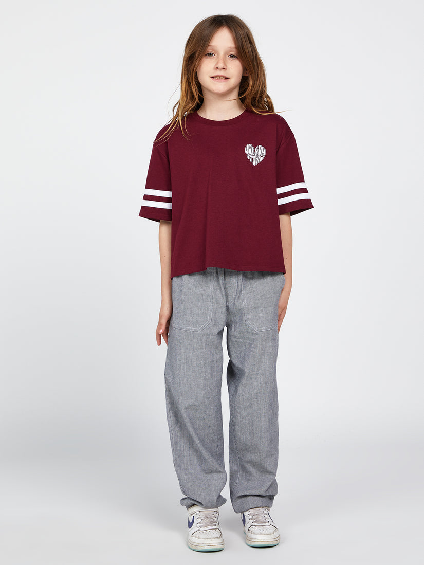 Girls Truly Stoked Short Sleeve Tee - Burgundy (R3542201_BUR) [2]