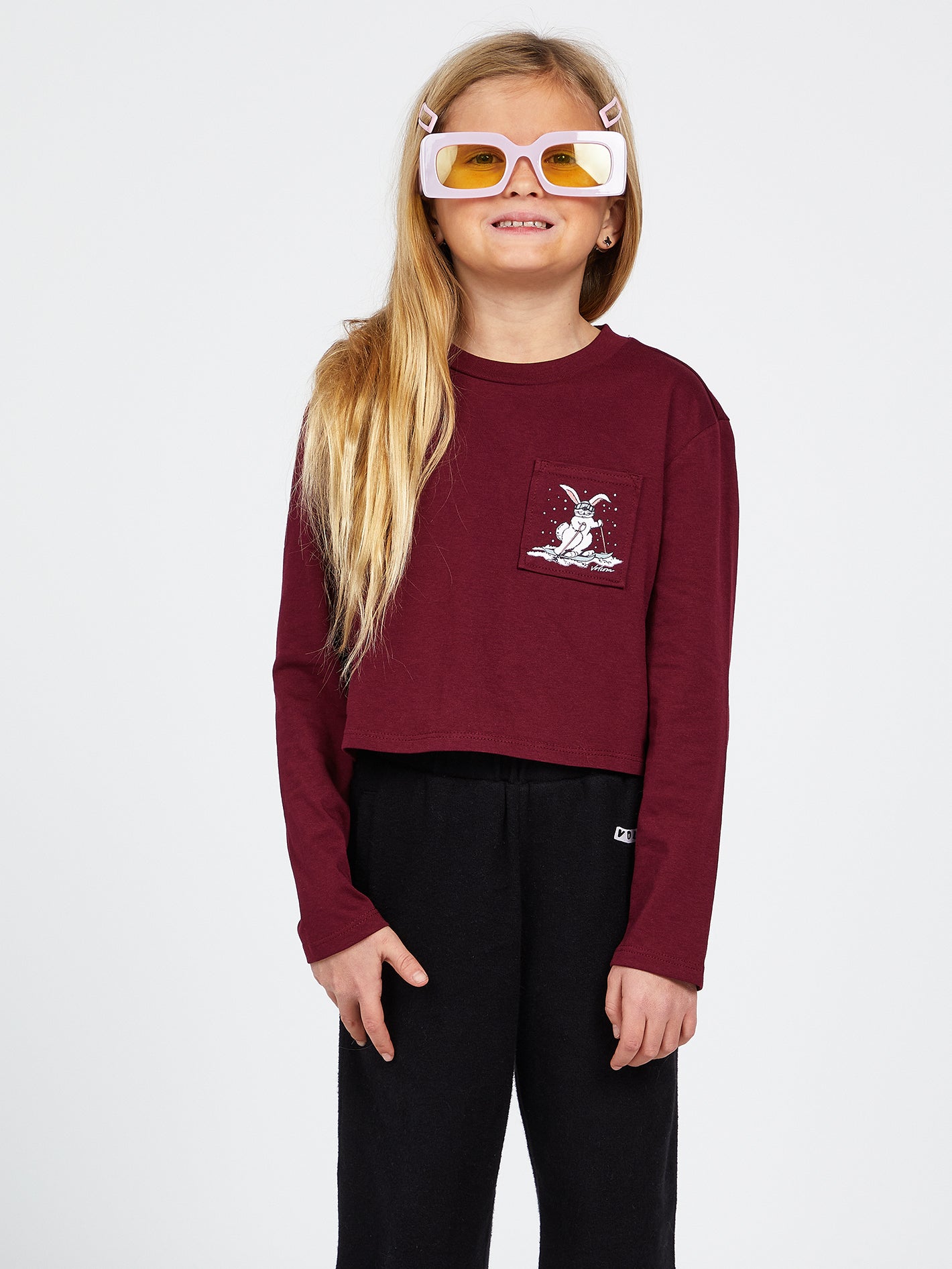 Girls Pocket Dial Long Sleeve Tee