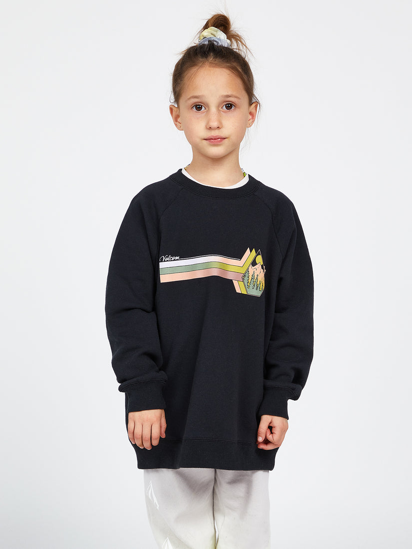 Girls Truly Stokin Boyfriend Sweatshirt - Black (R4622200_BLK) [F]