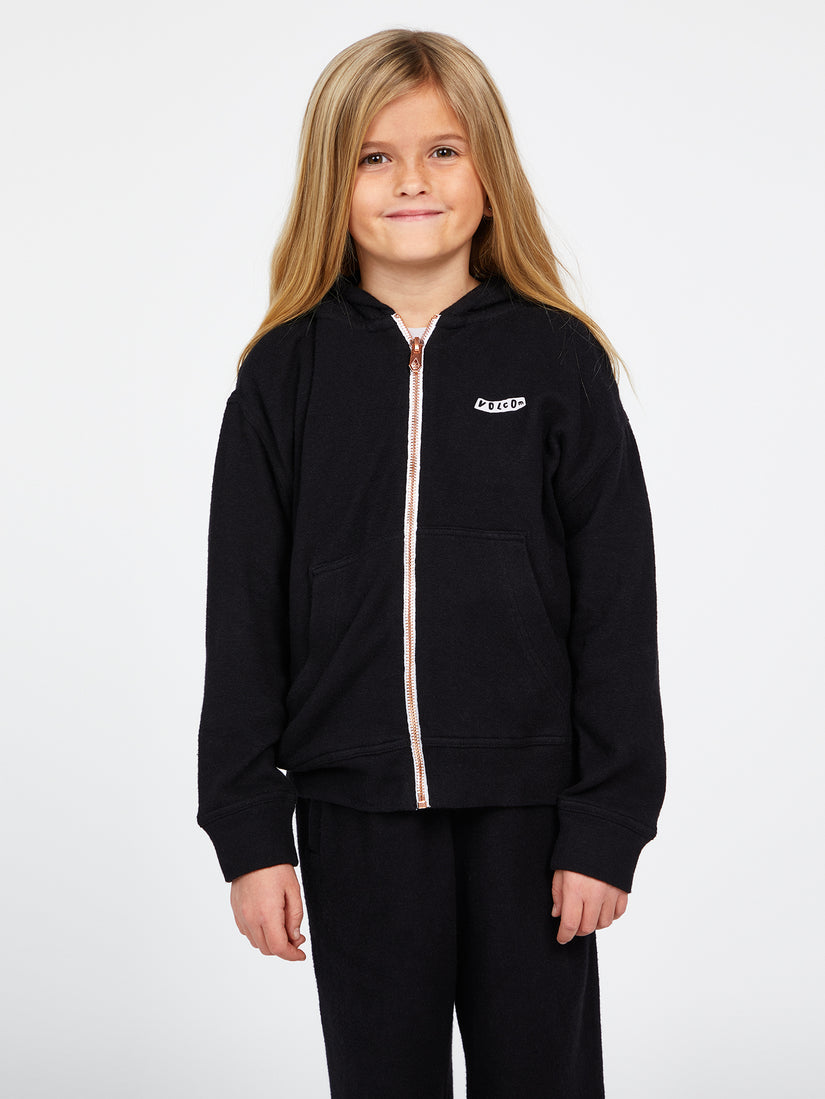 Girls Lived In Lounge Zip Up Hoodie - Black (R4812102_BLK) [2]