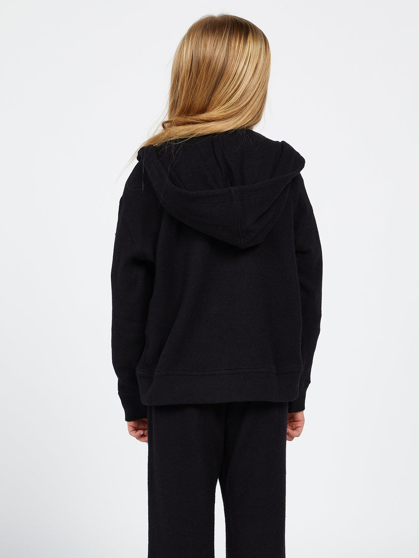 Girls Lived In Lounge Zip Up Hoodie - Black (R4812102_BLK) [B]