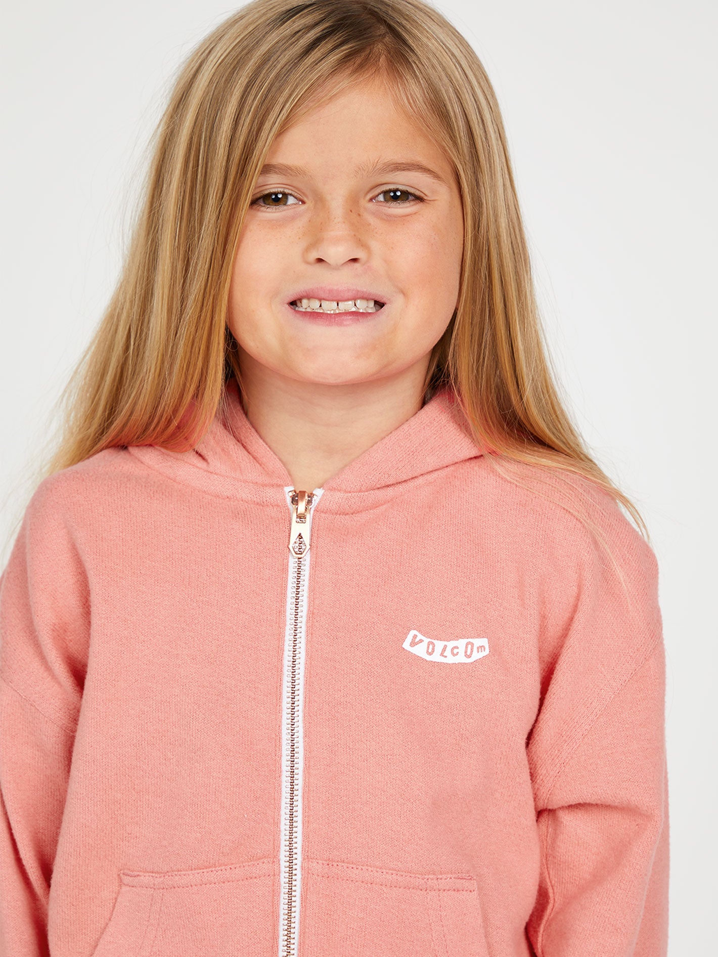 Girls Lived Lounge Zip Fleece - Light Mauve