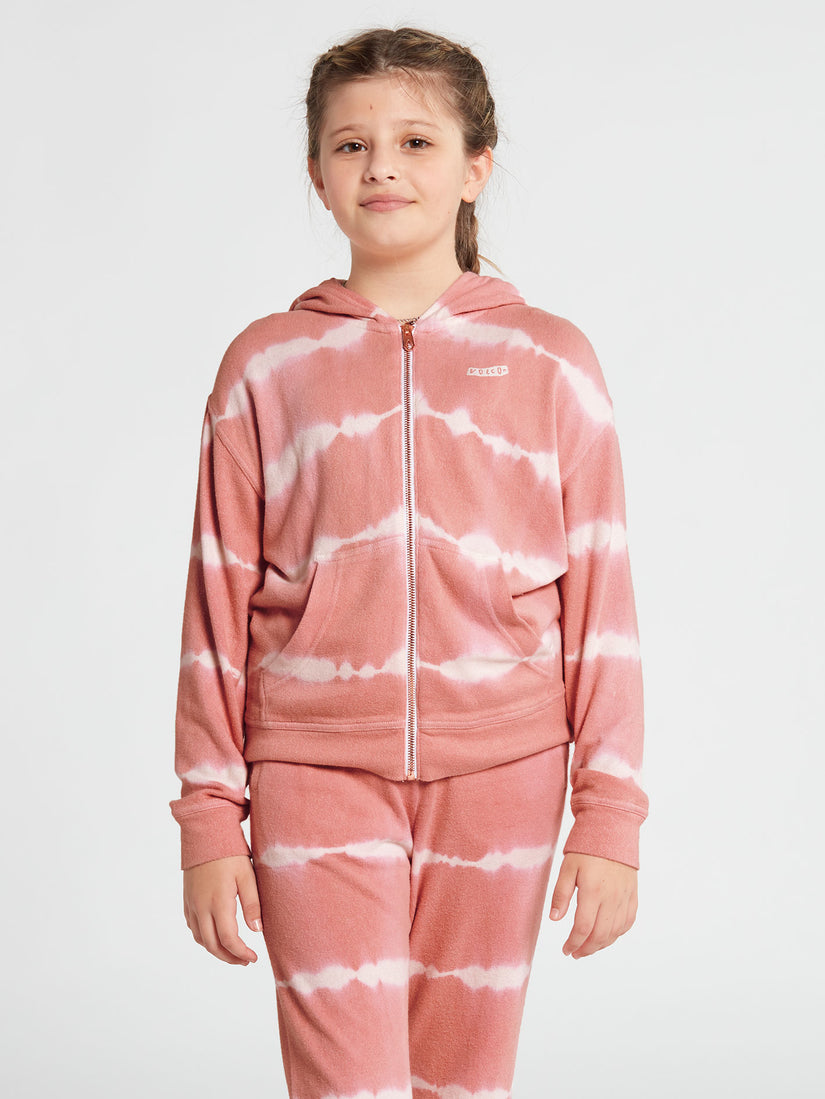 Girls Lived In Lounge Zip Sweatshirt - Sepia