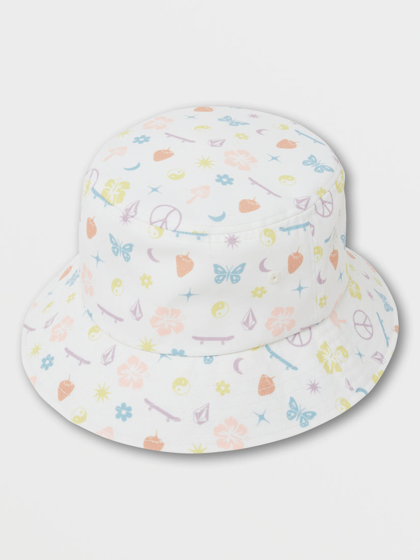 Girls Stickerbook Bucket Hat - Star White (S5522301_SWH) [B]