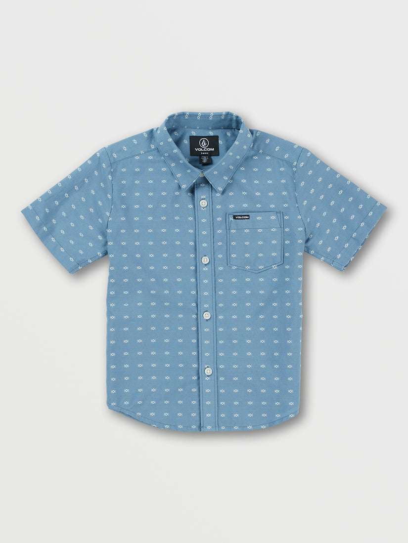 Little Boys Stone Mags Short Sleeve Shirt - Slate Blue (Y0442203_SLB) [B]