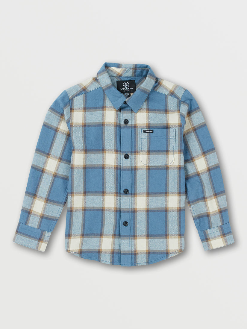 Little Boys Caden Plaid Long Sleeve Flannel - Slate Blue (Y0542204_SLB) [F]