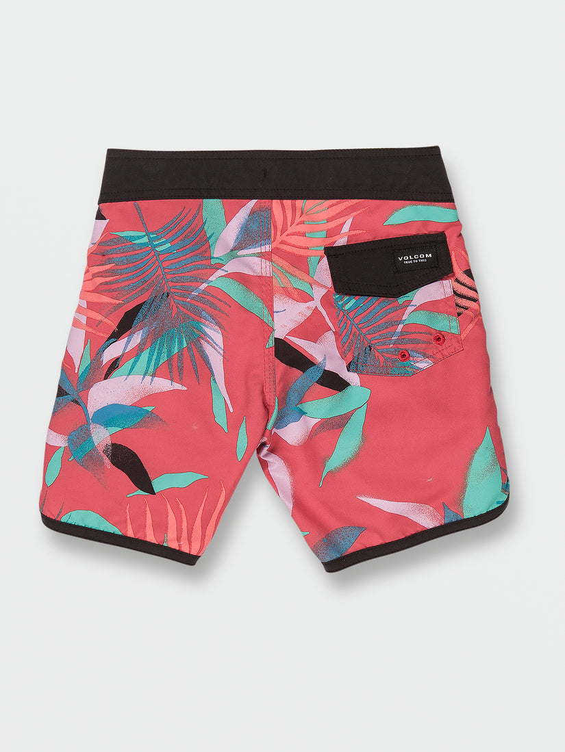 Little Boys Platter Scallop Mod-Tech Trunks - Living Coral (Y0832203_LVC) [B]