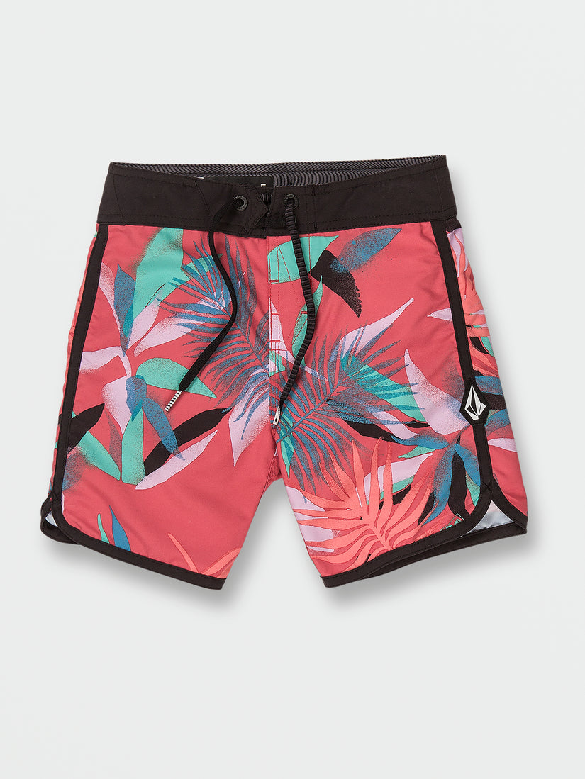 Little Boys Platter Scallop Mod-Tech Trunks - Living Coral (Y0832203_LVC) [F]