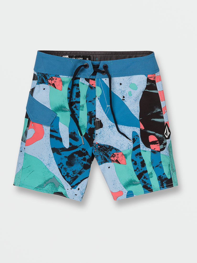 Little Boys Knife Aquatic Mod-Tech Trunks - Washed Blue (Y0832230_WBU) [F]