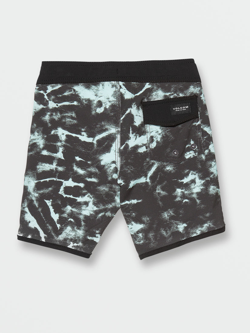 Little Boys Psych Scallop Mod-Tech Trunks - Rinsed Black (Y0842203_RIB) [B]