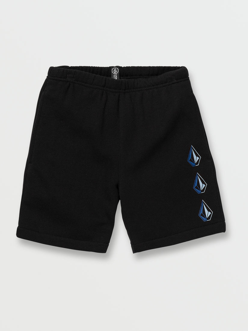 Little Boys Iconic Stone Fleece Shorts - New Black (Y1032202_NBK) [F]