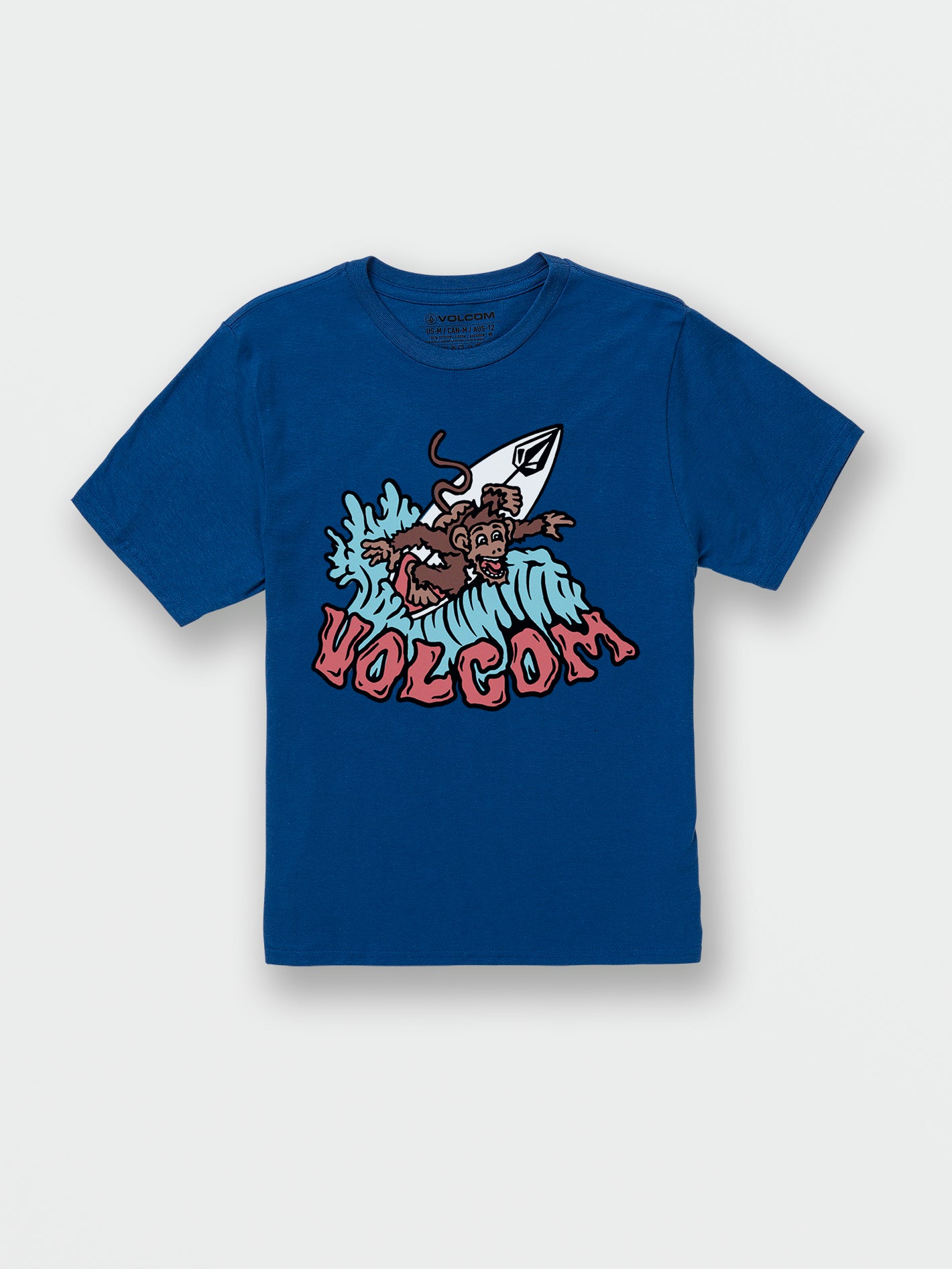 Little Boys Monkey Short Sleeve Tee - Royal