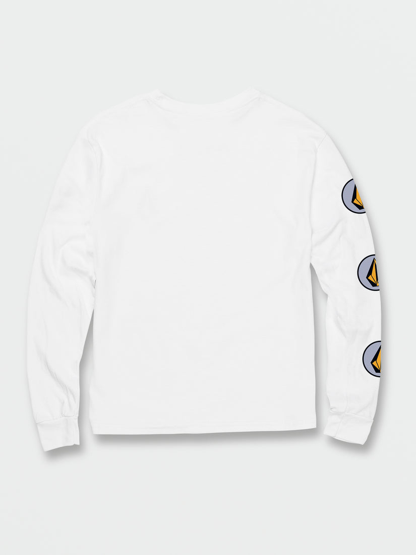 Little Boys Delmarkey Long Sleeve Tee - White (Y3632230_WHT) [B]