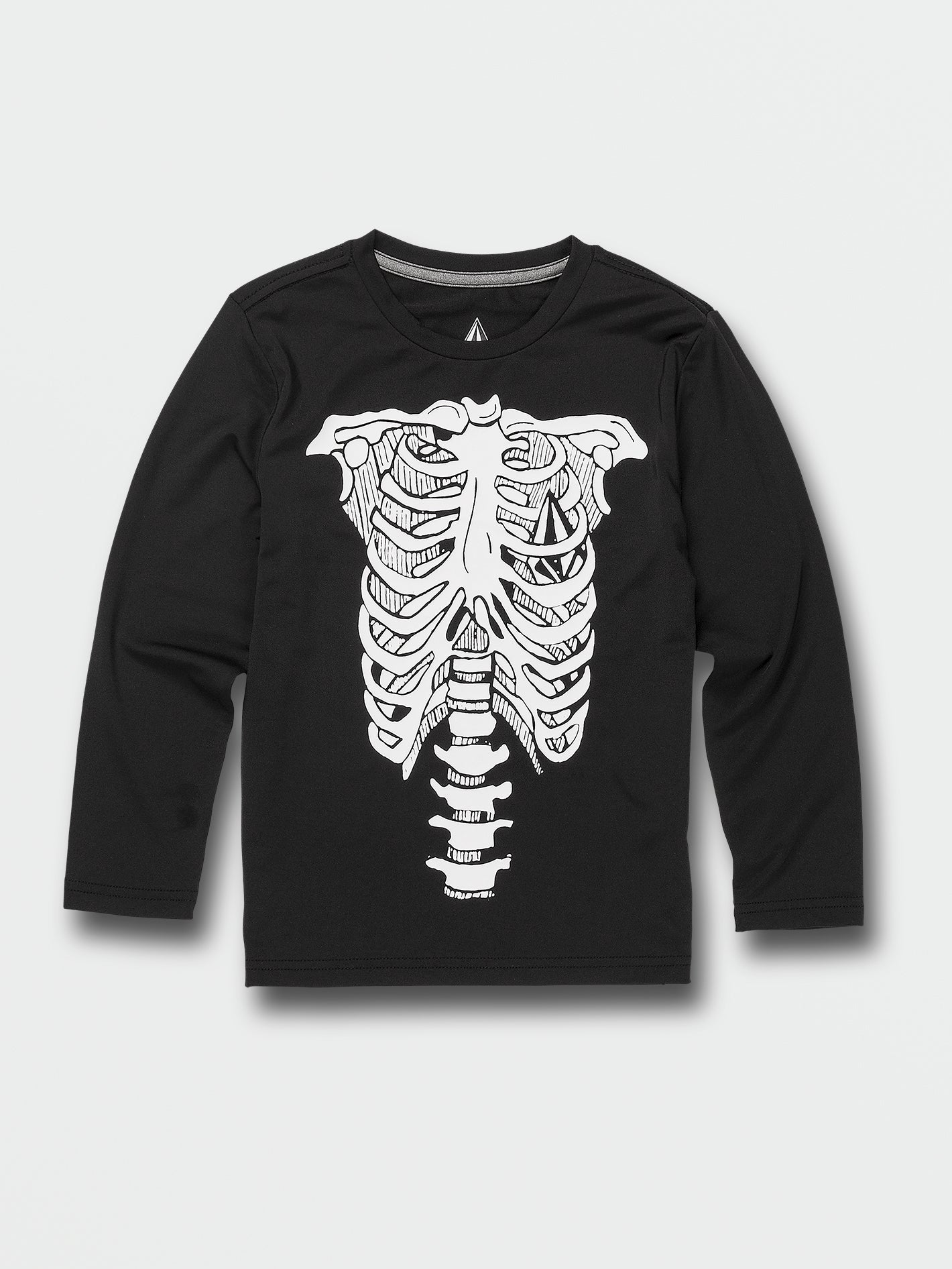 Little Boys Skeleton Long Sleeve Rashguard - Black